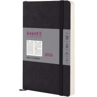Щоден. А5 "Axent" дат2026 Partner Soft Skin,чорний №8810-26-01-A(12)