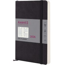 Щоден. А5 "Axent" дат2026 Partner Soft Skin,чорний №8810-26-01-A(12)