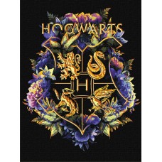 Картини по номерах акрил.WB"HarryPotter:ГербГоґвортсу з фарбами металік"30х40см№KHО5209
