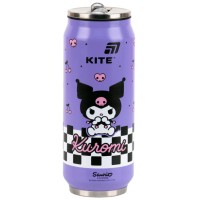 Термос з трубочкою метал. 0,5л "Kite" Kuromi №HK25-1264