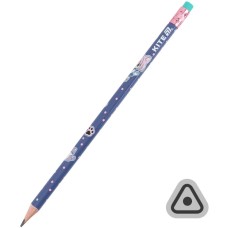 Олівець гр. "Kite" №K26-046-1 Be Friends з гумкою,тригран.,в тубі(36)(432)