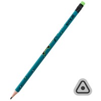Олівець гр. "Kite" №K26-046-2 Next Level з гумкою,тригран.,в тубі(36)(432)