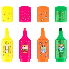 Набір текстмаркерів "KIte" Highlighter 4шт неон №K26-445-1/KIte/((12)24)