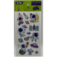 Наліпка 3D "Блакинті космічні мрії" 18см, KIDS Line №ZB.63341/Zibi/(20)