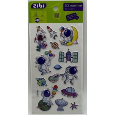 Наліпка 3D "Блакинті космічні мрії" 18см, KIDS Line №ZB.63341/Zibi/(20)