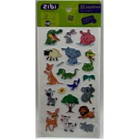 Наліпка 3D "Звіряти з Африки" 18см, KIDS Line №ZB.63358/Zibi/(20)