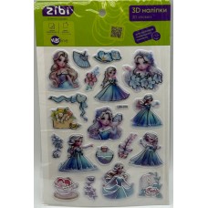 Наліпка 3D "Романтичні принцеси" 19см, KIDS Line №ZB.63399/Zibi/(20)
