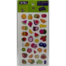 Наліпка 3D "Фрукти" 18см, KIDS Line №ZB.63311/Zibi/(20)