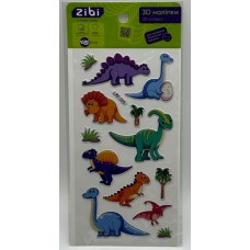 Наліпка 3D "DINO травоїдні" 18см, KIDS Line №ZB.63335/Zibi/(20)
