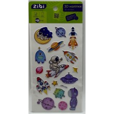 Наліпка 3D "Космічні фантазії" 18см, KIDS Line №ZB.63342/Zibi/(20)
