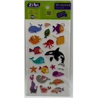 Наліпка 3D "Жителі глибин 2" 18см, KIDS Line №ZB.63347/Zibi/(20)