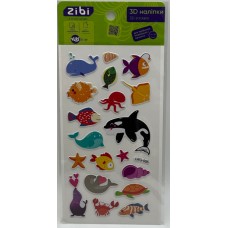 Наліпка 3D "Жителі глибин 2" 18см, KIDS Line №ZB.63347/Zibi/(20)
