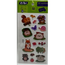 Наліпка 3D "Лісові мешканці" 18см, KIDS Line №ZB.63362/Zibi/(20)