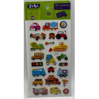 Наліпка 3D "Вантажні автівочки" 18см, KIDS Line №ZB.63375/Zibi/(20)