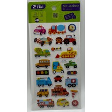 Наліпка 3D "Вантажні автівочки" 18см, KIDS Line №ZB.63375/Zibi/(20)