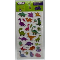Наліпка 3D "DINO яскравий мікс" 18см, KIDS Line №ZB.63376/Zibi/(20)