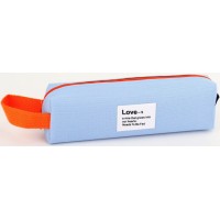 Пенал 1від., б/н,на блиск. блакитний №KJ4038/Мандарин/(48)