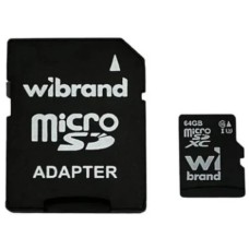 Карта пам`яті 64Gb Micro-SDXC (UHS-1 U3) Wibrand class10 (adapter SD)