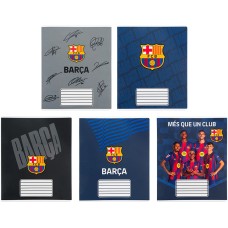 Зошит 18арк. кліт. "Kite" софт тач + УФ лак FC Barcelona №BC26-236(20)(400)