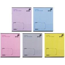 Зошит 18арк. кліт. "Kite" софт тач + УФ лак One color №K26-236-1(20)(400)