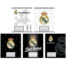 Зошит 18арк. кліт. "Kite" софт тач + УФ лак FC Real Madrid №RL26-236(20)(400)