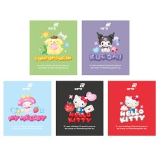 Зошит 24арк. кліт. "Kite" фольга + УФ лак об'ємний Hello Kitty Mix №HK26-238-2(20)(320)