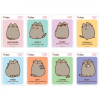 Блокнот А7 48арк. кліт. Pusheen,клей мікс №152570/Yes/(40)