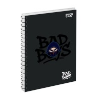 Блокнот пруж. А5 80арк. кліт. карт. обкл. ВД-лак Bad boys №152440/Yes/