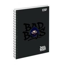 Блокнот пруж. А5 80арк. кліт. карт. обкл. ВД-лак Bad boys №152440/Yes/