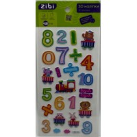 Наліпка 3D "Лічба транспорт" 18см, KIDS Line №ZB.63312/Zibi/