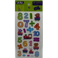 Наліпка 3D "Лічба транспорт" 18см, KIDS Line №ZB.63312/Zibi/