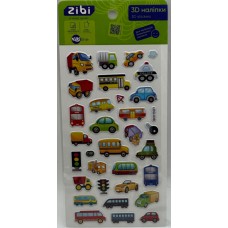 Наліпка 3D "Міський транспорт" 18см, KIDS Line №ZB.63325/Zibi/
