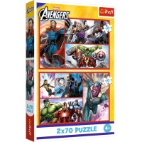 Пазли Trefl 2x70ел. The Avengers Стати героєм №34439