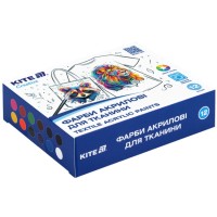 Набір акрил. фарб 12х20мл "Kite" Creative для тканини №K-276