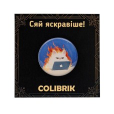 Значок пін "Палаючий кіт" №480259