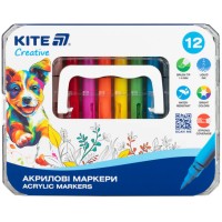 Набір маркерів акрил. "Kite" Creative №K-1161 12шт з рідкими чорнилами