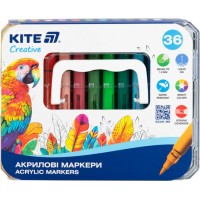 Набір маркерів акрил. "Kite" Creative №K-1163 36шт з рідкими чорнилами