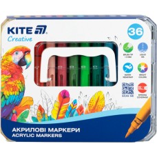 Набір маркерів акрил. "Kite" Creative №K-1163 36шт з рідкими чорнилами