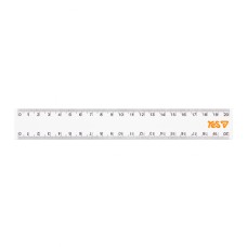 Лінійка пласт. 20см "Yes" Orange Line прозора №370731
