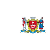 Прапорець №1 "Герб Вінниці" (25х12) двосторонній з пластиковою одноріжковою підставкою/НСВ