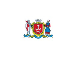 Прапорець №1 "Герб Вінниці" (25х12) двосторонній з пластиковою одноріжковою підставкою/НСВ
