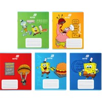 Зошит 12арк. кліт. "Kite" софт тач  + УФ лак Sponge Bob №SB26-232(25)(600)