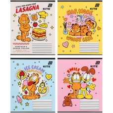 Зошит 12арк. кос. лін. "Kite" софт тач  + УФ лак Garfield №GF26-235(25)(600)