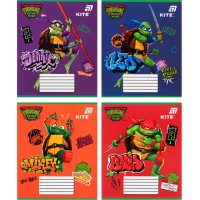 Зошит 12арк. кос. лін. "Kite" софт тач  + УФ лак Ninjia Turtles №NT26-235(25)(600)