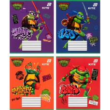 Зошит 12арк. кос. лін. "Kite" софт тач  + УФ лак Ninjia Turtles №NT26-235(25)(600)