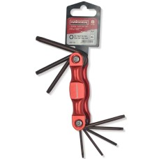 Набір ключів розкладних Haisser Torx 8шт Т9-Т40 алюм. корпус №130591/48119