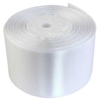 Стрічка атлас "Sindtex" 5смх23м біла №АЛ5-001