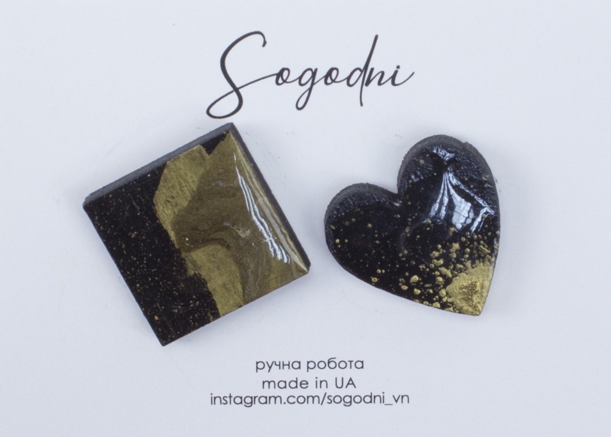 Сережки цвяшки «Sogodni» Heart star M
