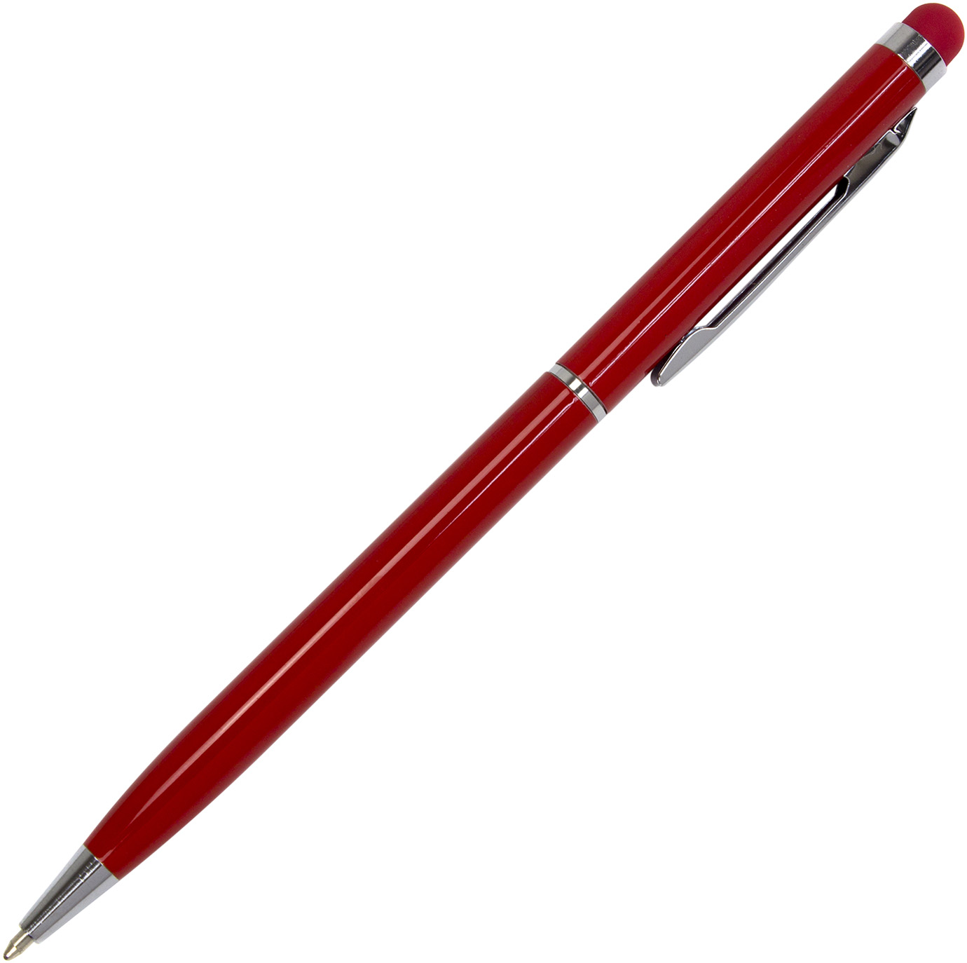 Ручка кулькова Stylus металева корпус червоний синя
