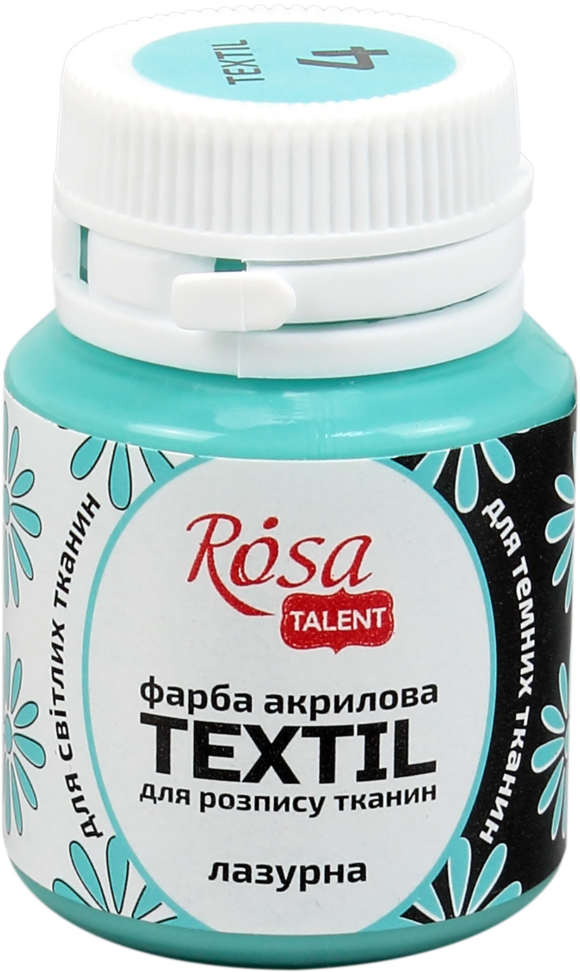 Фарба акрилова «Rosa Talent» 20мл для тканини, лазурна